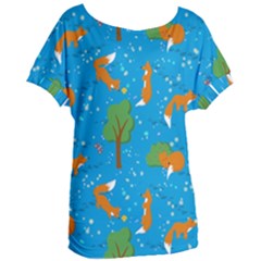 Red Fox In The Forest Women s Oversized Tee by SychEva