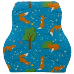 Red Fox In The Forest Car Seat Velour Cushion  by SychEva