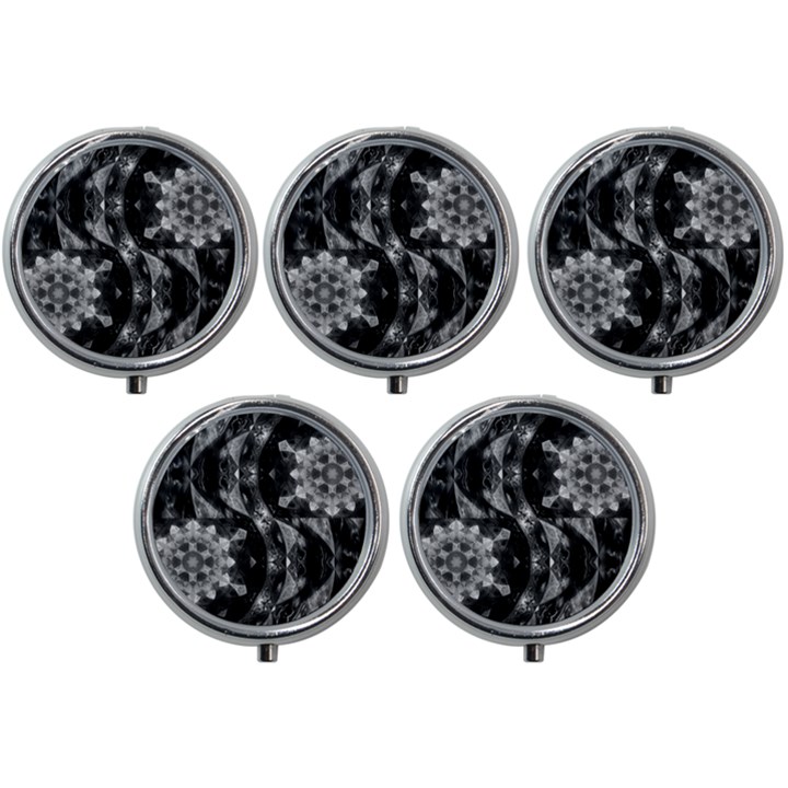 Gemini Mandala Mini Round Pill Box (Pack of 5)