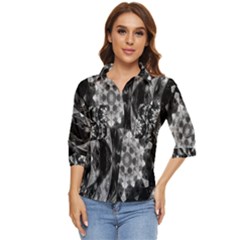 Gemini Mandala Women s Quarter Sleeve Pocket Shirt