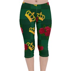 Crown Velvet Capri Leggings  by Daria3107