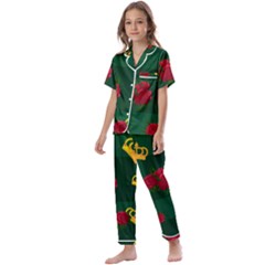 Crown Kids  Satin Short Sleeve Pajamas Set