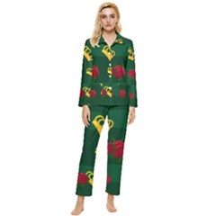 Crown Womens  Long Sleeve Pocket Pajamas Set