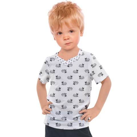 Funny Monster Feline Drawing Motif Pattern Kids  Sports Tee by dflcprintsclothing