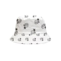 Funny Monster Feline Drawing Motif Pattern Inside Out Bucket Hat (kids)