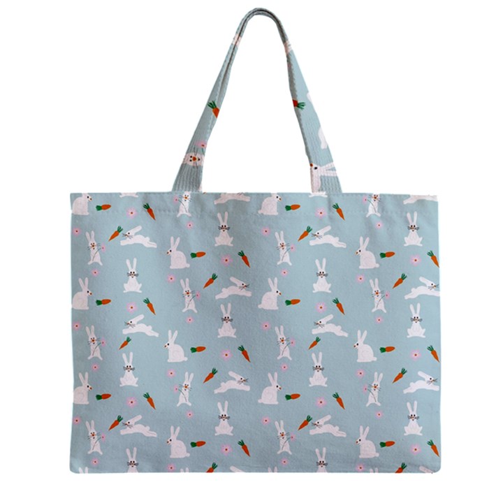 Funny And Funny Hares  And Rabbits In The Meadow Zipper Mini Tote Bag