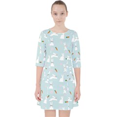 Funny And Funny Hares  And Rabbits In The Meadow Pocket Dress by SychEva