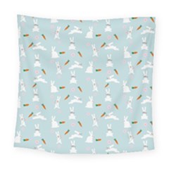 Funny And Funny Hares  And Rabbits In The Meadow Square Tapestry (large) by SychEva