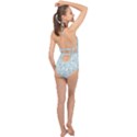 Funny And Funny Hares  And Rabbits In The Meadow Halter Front Plunge Swimsuit View2