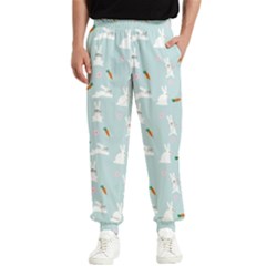 Funny And Funny Hares  And Rabbits In The Meadow Men s Elastic Waist Pants by SychEva