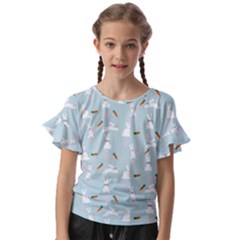 Funny And Funny Hares  And Rabbits In The Meadow Kids  Cut Out Flutter Sleeves by SychEva