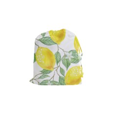 Vintage Lemons Drawstring Pouch (small) by SomethingForEveryone