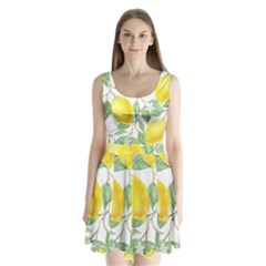 Vintage Lemons Split Back Mini Dress  by SomethingForEveryone