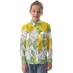 Vintage Lemons Kids  Long Sleeve Shirt