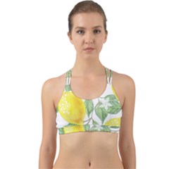 Vintage Lemons Back Web Sports Bra by SomethingForEveryone