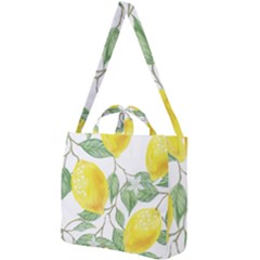 Vintage Lemons Square Shoulder Tote Bag