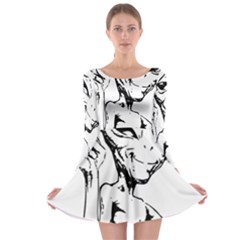 Paul Alien Long Sleeve Skater Dress by KenArtShop