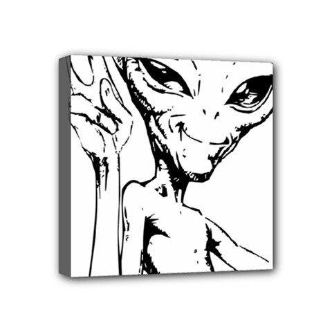 Paul Alien Mini Canvas 4  X 4  (stretched) by KenArtShop