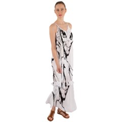 Paul Alien Cami Maxi Ruffle Chiffon Dress by KenArtShop