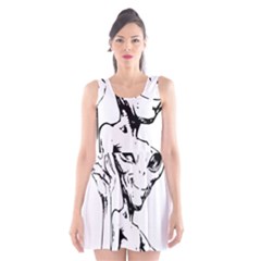 Paul Alien Scoop Neck Skater Dress by KenArtShop