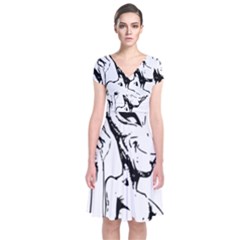 Paul Alien Short Sleeve Front Wrap Dress by KenArtShop