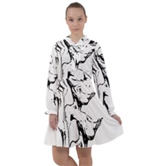 Paul Alien All Frills Chiffon Dress by KenArtShop