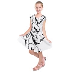 Paul Alien Kids  Short Sleeve Dress by KenArtShop