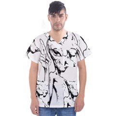 Paul Alien Men s V-neck Scrub Top