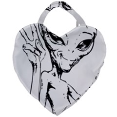 Paul Alien Giant Heart Shaped Tote