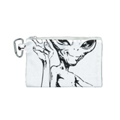 Paul Alien Canvas Cosmetic Bag (small) by KenArtShop