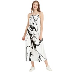 Paul Alien Boho Sleeveless Summer Dress by KenArtShop