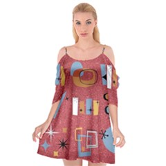 50s Cutout Spaghetti Strap Chiffon Dress