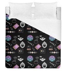 Witch Goth Pastel Pattern Duvet Cover (queen Size) by NerdySparkleGoth