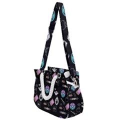 Witch Goth Pastel Pattern Rope Handles Shoulder Strap Bag