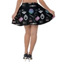 Witch Goth Pastel Pattern Velvet Skater Skirt View2