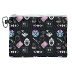 Witch Goth Pastel Pattern Canvas Cosmetic Bag (xl)