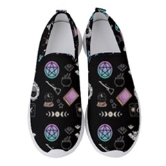 Witch Goth Pastel Pattern Women s Slip On Sneakers by NerdySparkleGoth