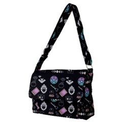 Witch Goth Pastel Pattern Full Print Messenger Bag (m) by NerdySparkleGoth