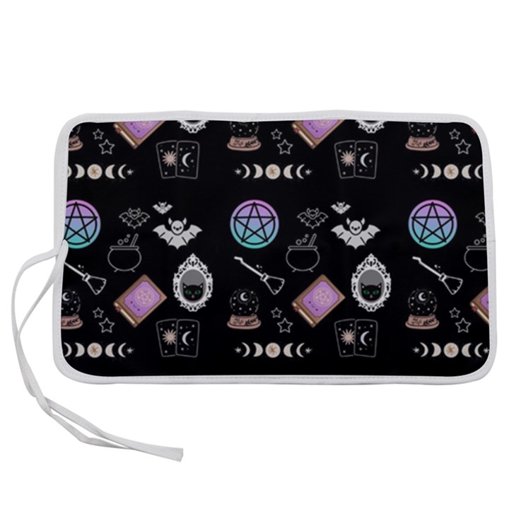 Witch Goth Pastel Pattern Pen Storage Case (S)