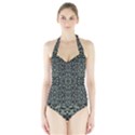 Initricate Ornate Abstract Print Halter Swimsuit View1