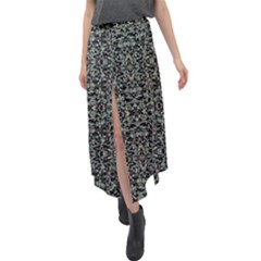 Initricate Ornate Abstract Print Velour Split Maxi Skirt by dflcprintsclothing