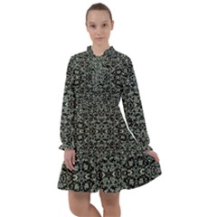 Initricate Ornate Abstract Print All Frills Chiffon Dress by dflcprintsclothing