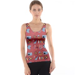 50s Small Print Tank Top