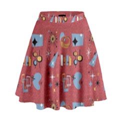 50s Small Print High Waist Skirt by NerdySparkleGoth