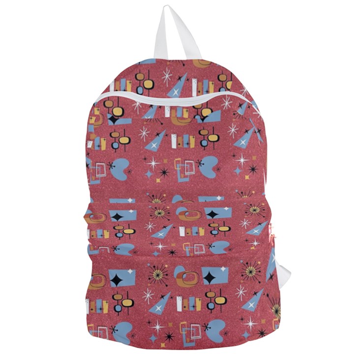 50s Small Print Foldable Lightweight Backpack