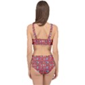 50s Small Print Cage Up Bikini Set View2