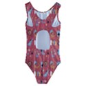 50s Small Print Kids  Cut-Out Back One Piece Swimsuit View2