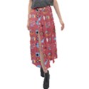 50s Small Print Velour Split Maxi Skirt View1