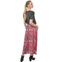 50s Small Print Velour Split Maxi Skirt View2