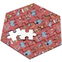 50s Small Print Wooden Puzzle Hexagon View3